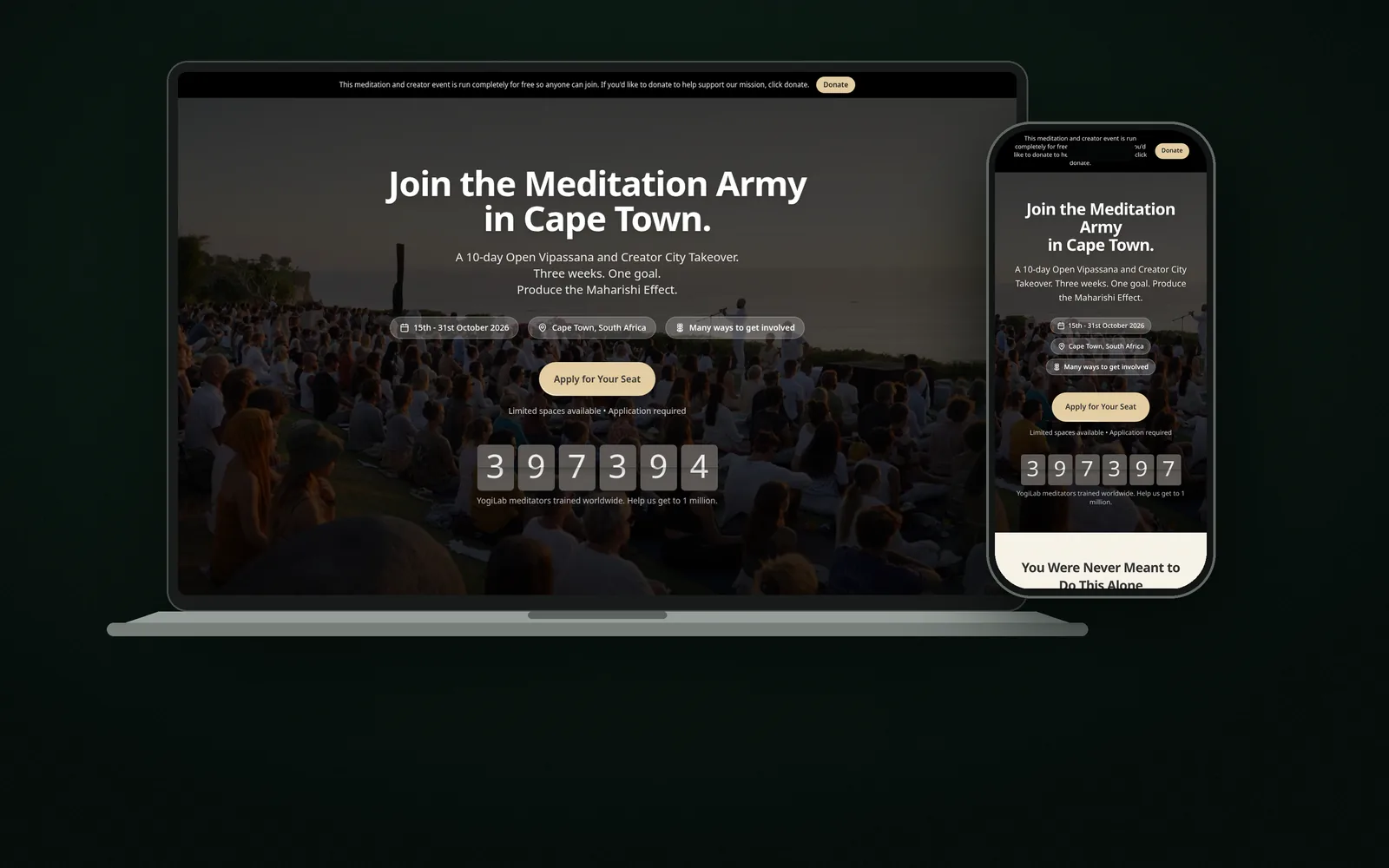 Yogilab website shown on laptop and phone